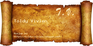 Toldy Vivien névjegykártya